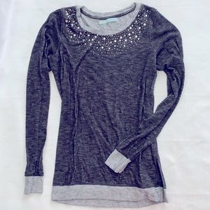 Embellished long sleeve top